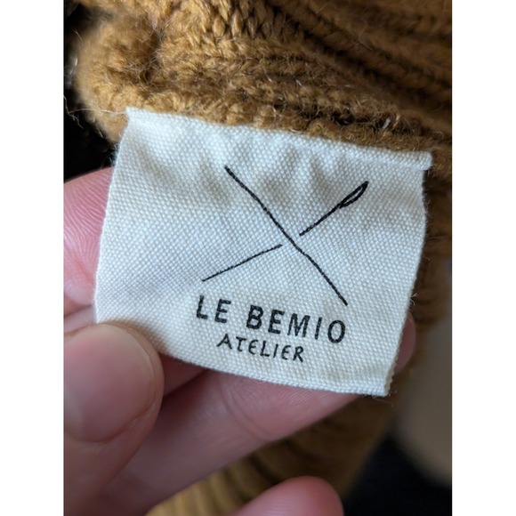 Hand Knit Checkerboard Textured V Neck Sweater Vest Brown M Wool Cottagecore Y2K - Picture 8 of 10